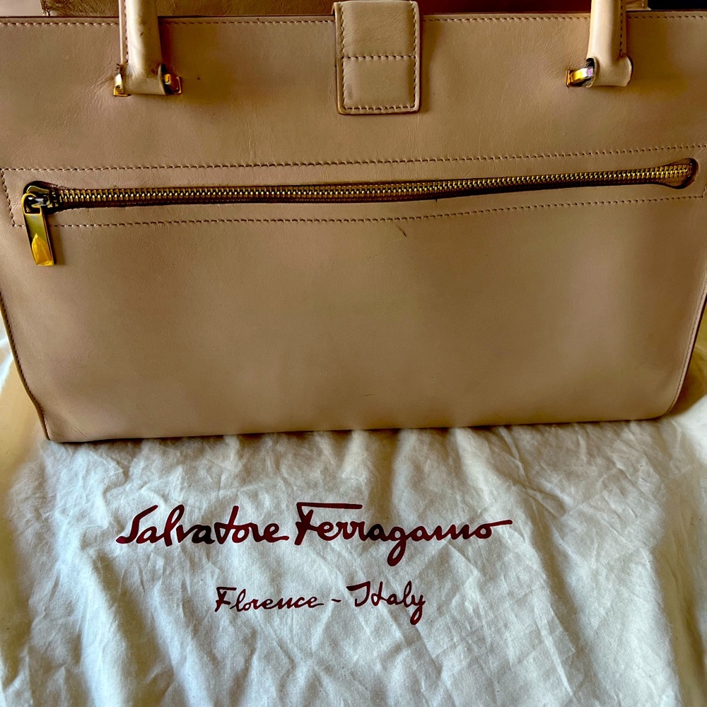 Salvadore Ferragamo Hand Bag . White Creme Color w dustbag. Paid $2700 sale $900